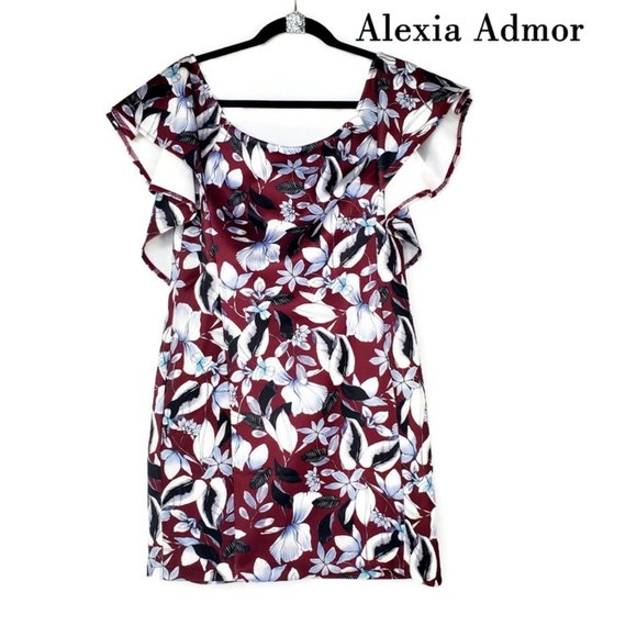 Alexia Admor Off The Shoulder Floral Sheath Dress. * Size 10 * - Picture 3 of 6